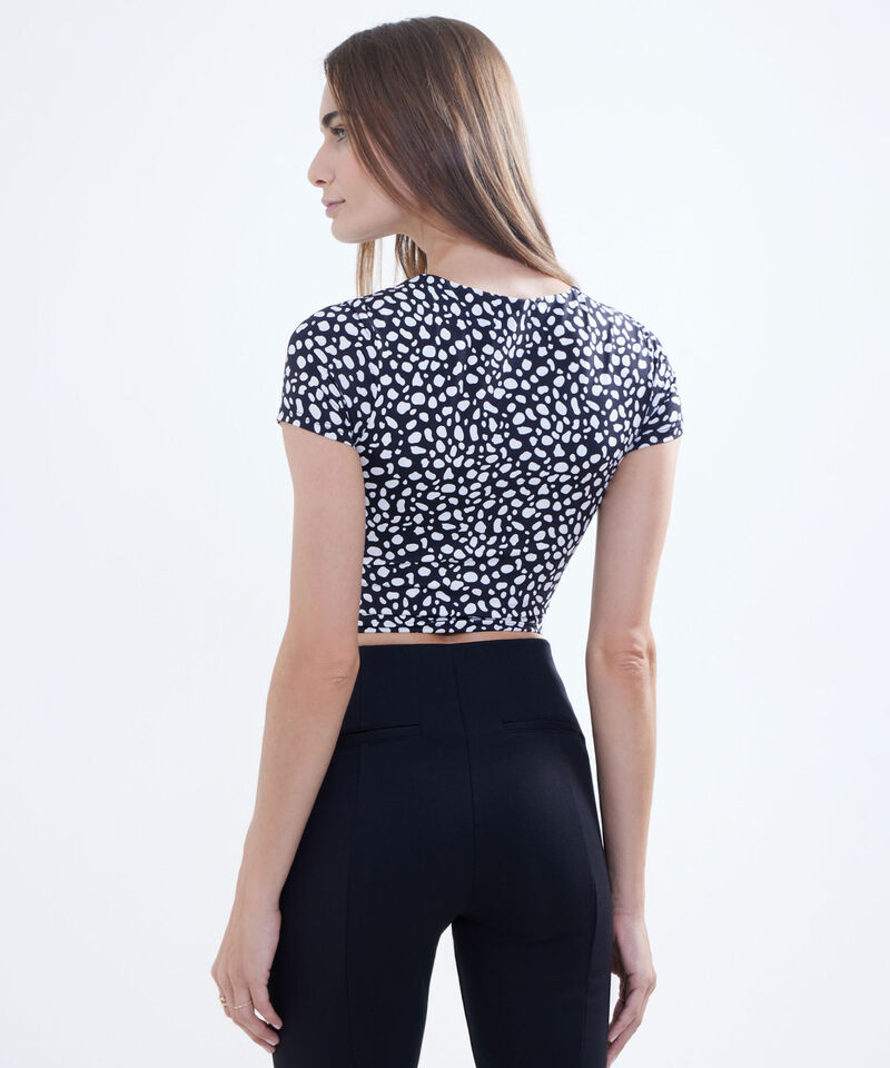Crop Top Manga Corta, NegroCarbon, hi-res