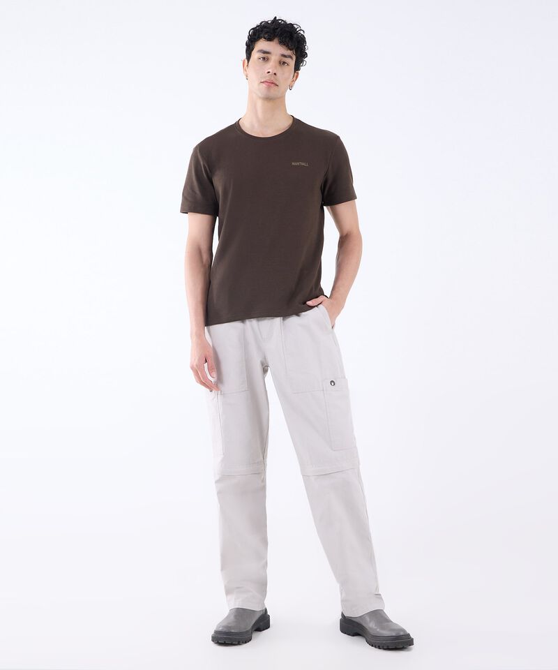Camiseta con Bordado, Cafe, hi-res