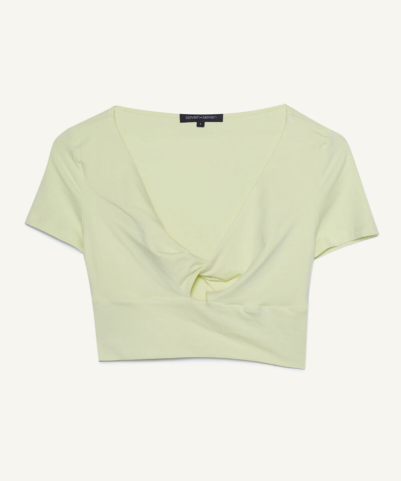 Crop Con Cut Out Para Mujer, Verde, hi-res