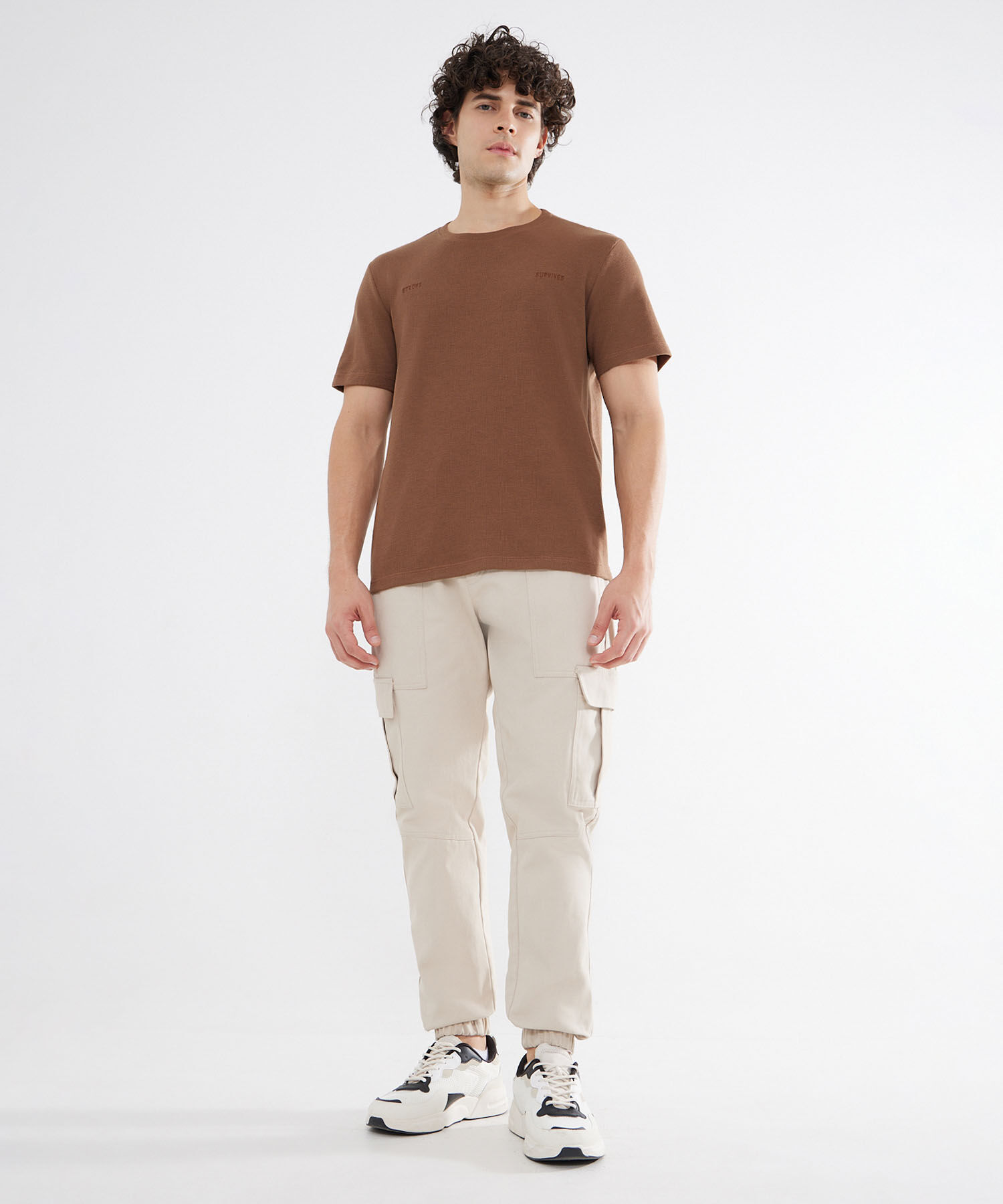 Camiseta con Bordado, Cafe, hi-res