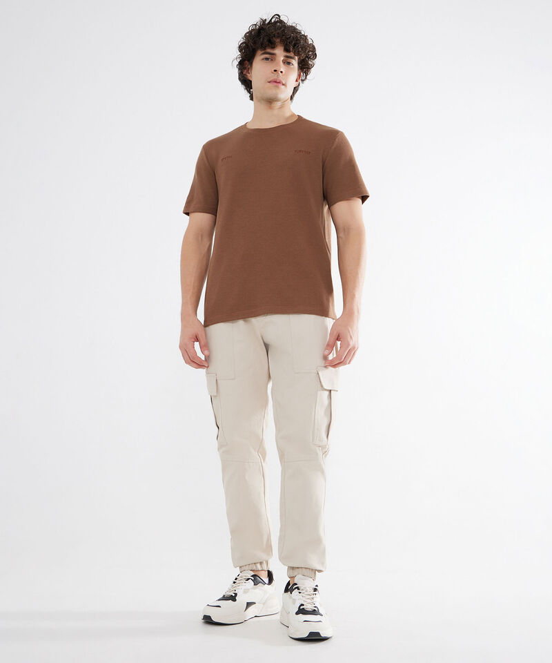 Camiseta con Bordado, Cafe, hi-res