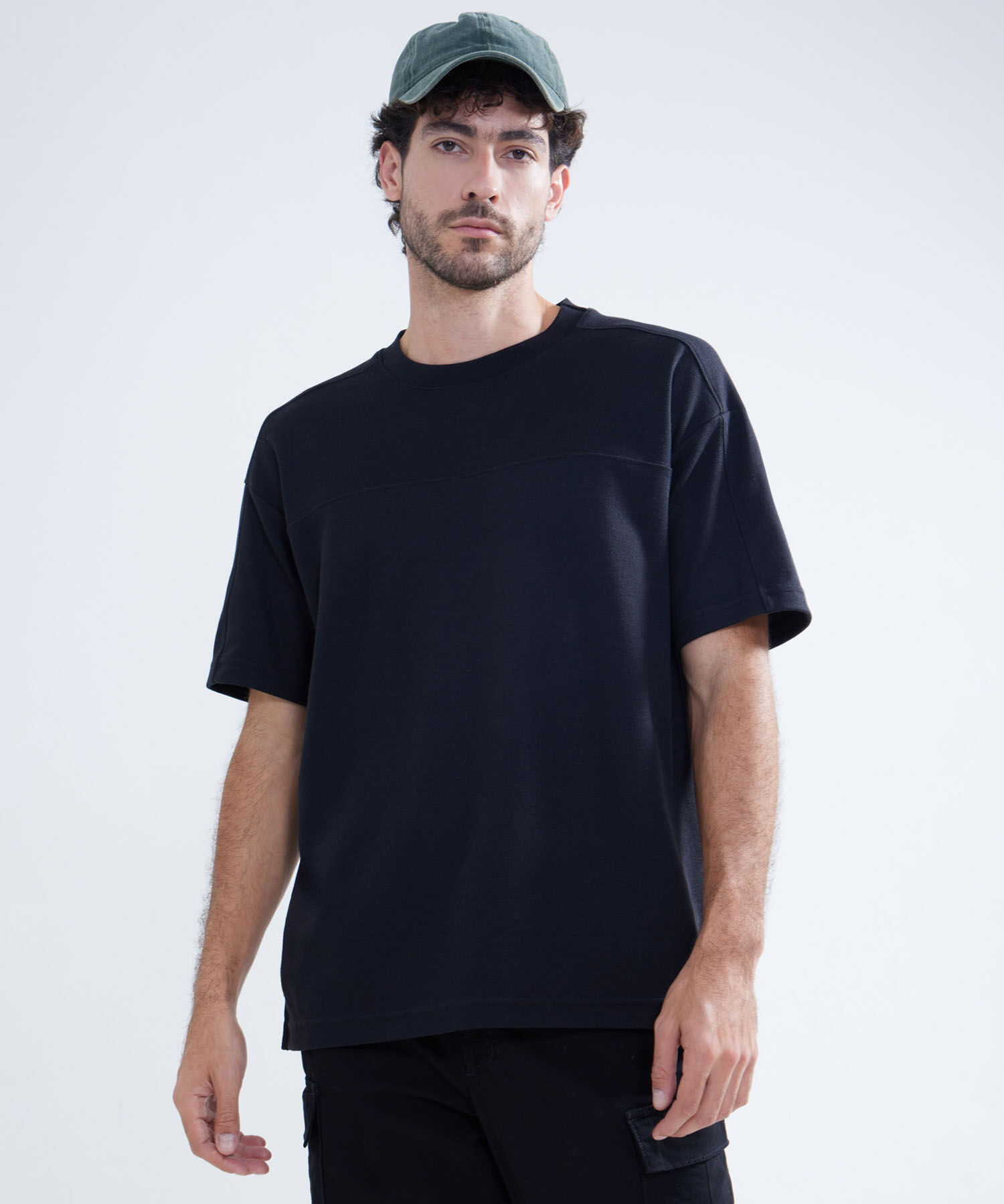 Camiseta Oversize con Cortes Compra Online SEVEN SEVEN