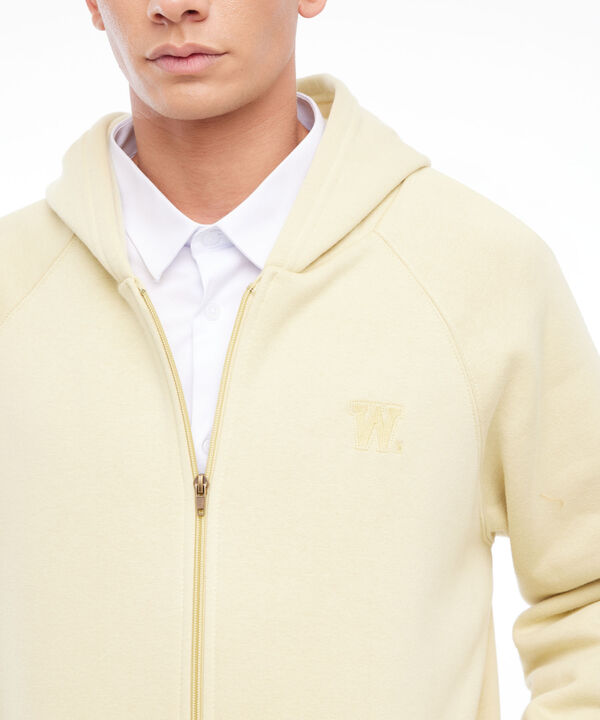 Buzo Hoodie Oversized Con Cremallera, Amarillo, hi-res