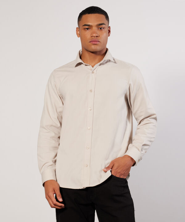 Camisa con Cuello Camisero, Avena, hi-res image number null