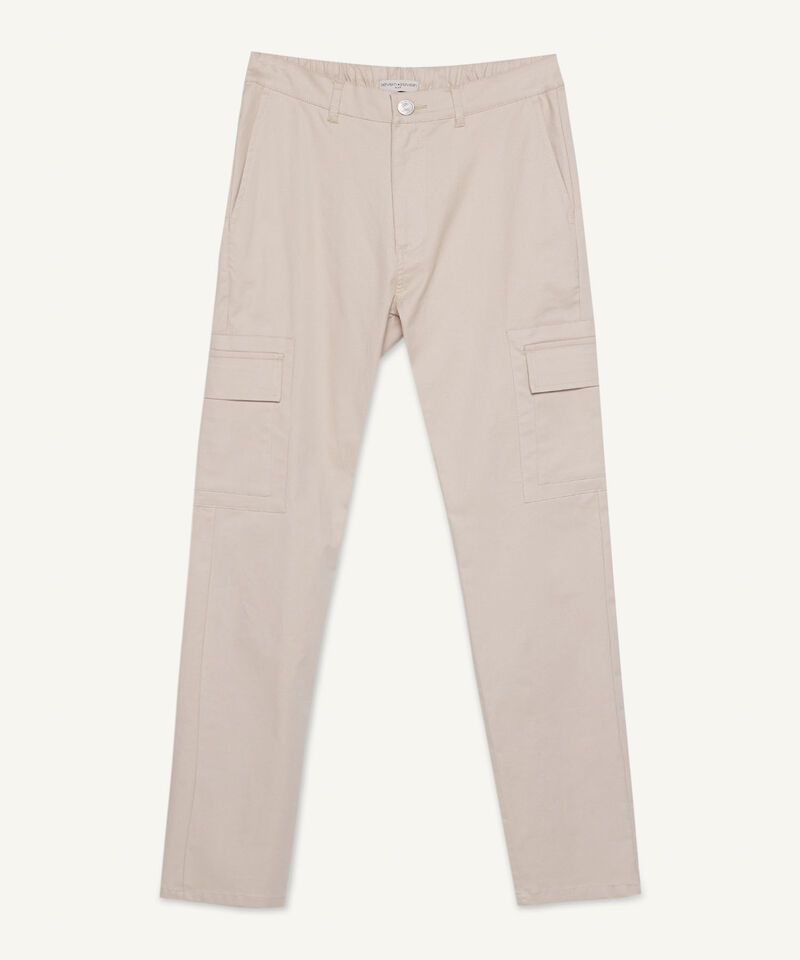 Pantal&oacute;n Tipo Chino Con Bolsillos, Beige, hi-res