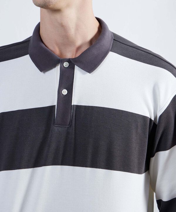Polo Manga Larga, Gris, hi-res image number null