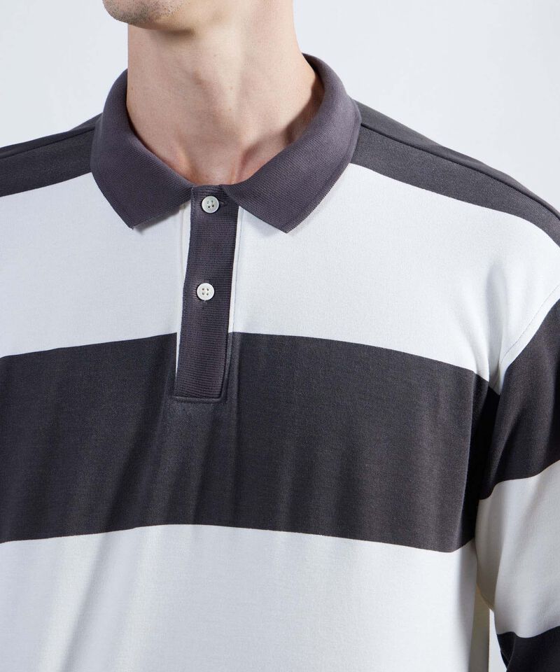 Polo Manga Larga, Gris, hi-res