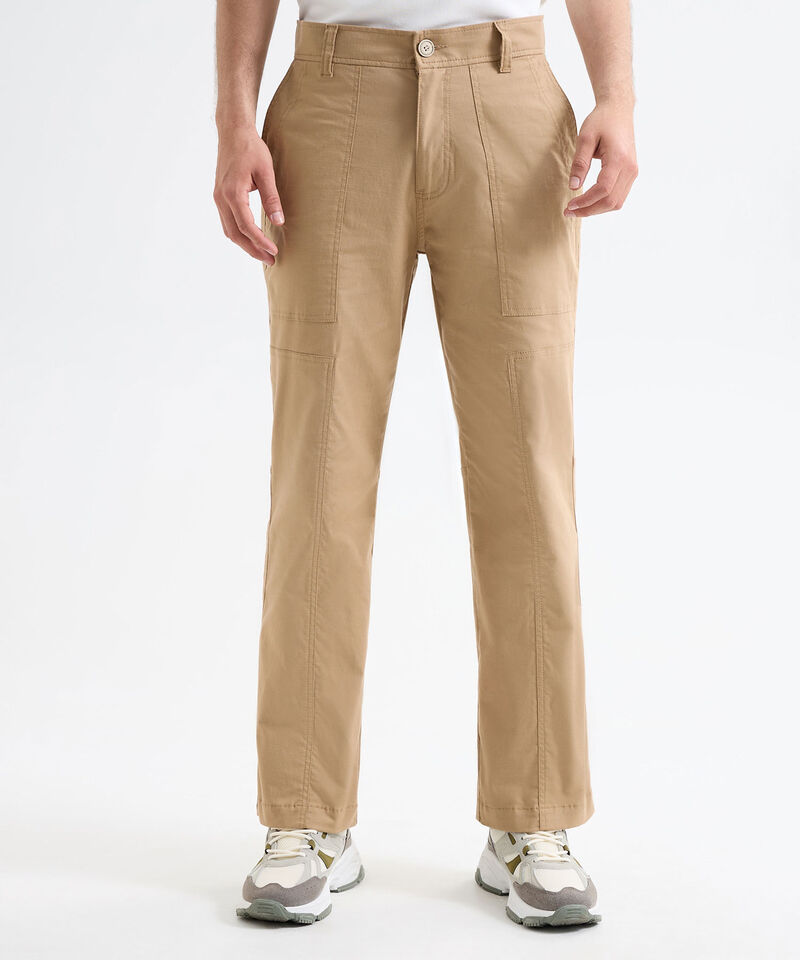 Pantal&oacute;n Chino con Cortes, Camel, hi-res