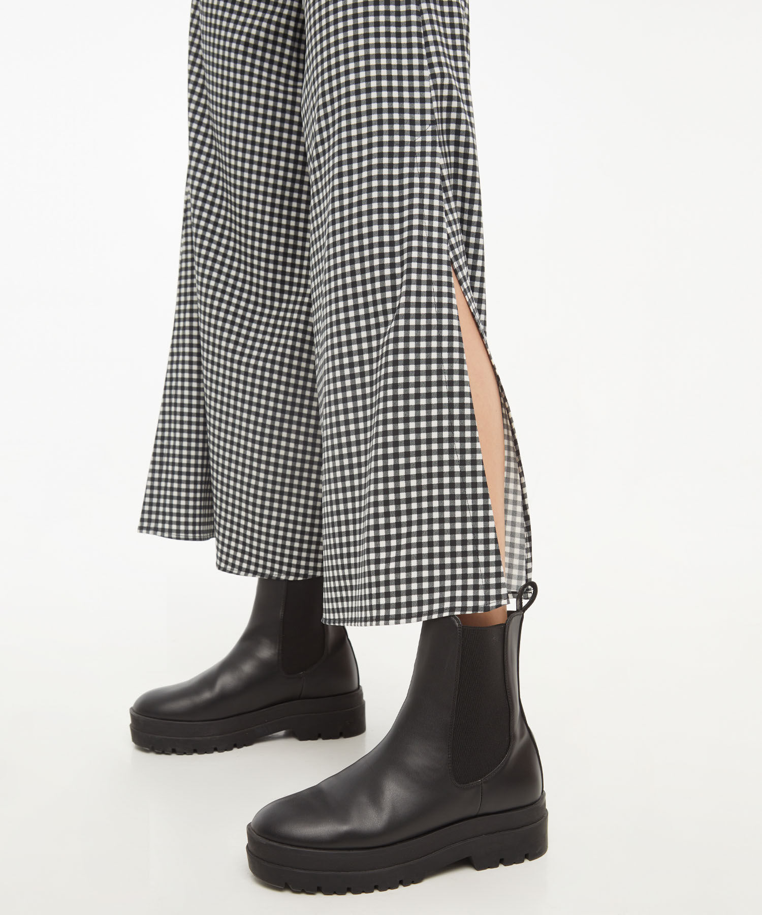 Pantal&oacute;n Tipo Culotte Con Aberturas, Negro, hi-res