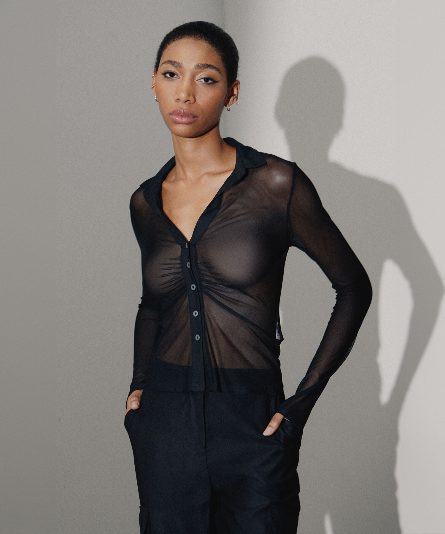 Blusas con mesh top