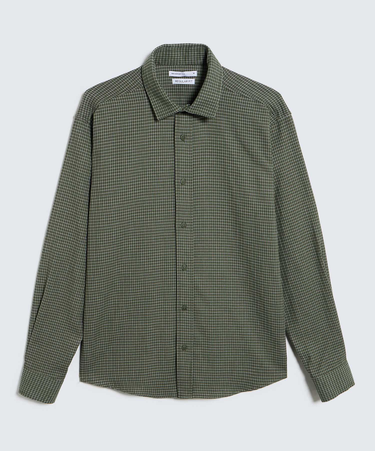 Camisa a Cuadros, Verde, hi-res