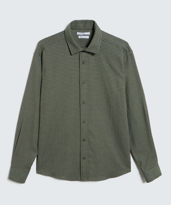Camisa a Cuadros, Verde, hi-res