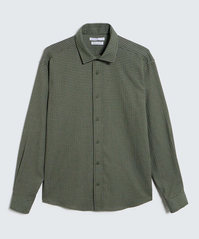 Camisa a Cuadros, Verde, hi-res