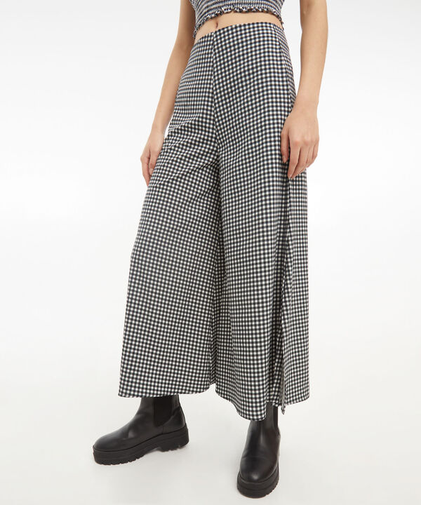 Pantal&oacute;n Tipo Culotte Con Aberturas, Negro, hi-res