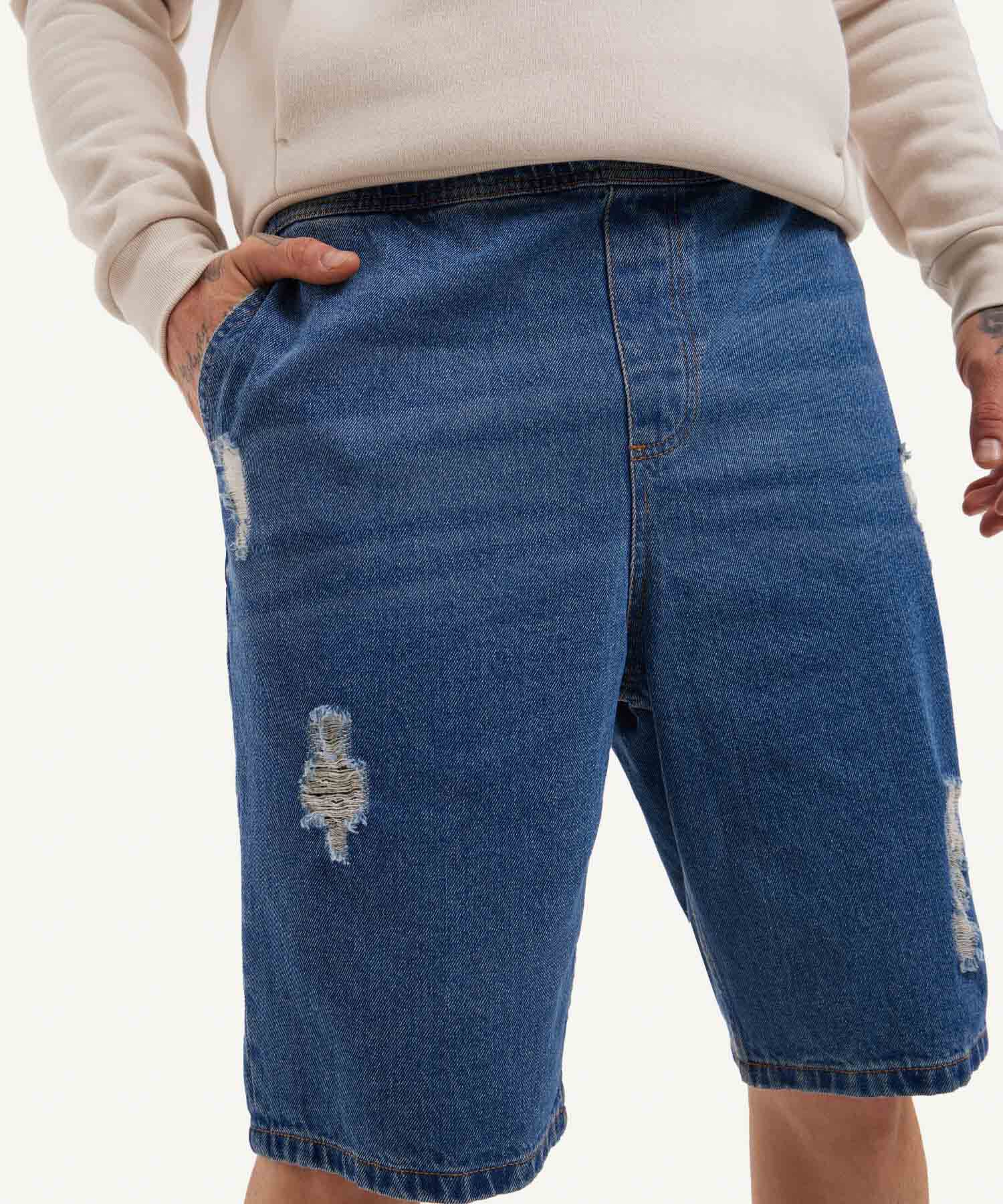 Bermudas jeans hombre