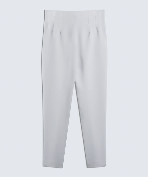 Pantalón Casual Tiro Alto, GrisClaro, hi-res