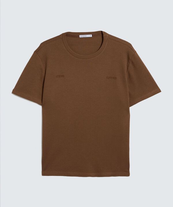 Camiseta con Bordado, Cafe, hi-res