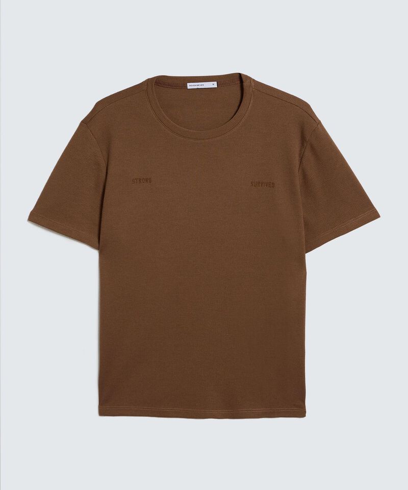 Camiseta con Bordado, Cafe, hi-res