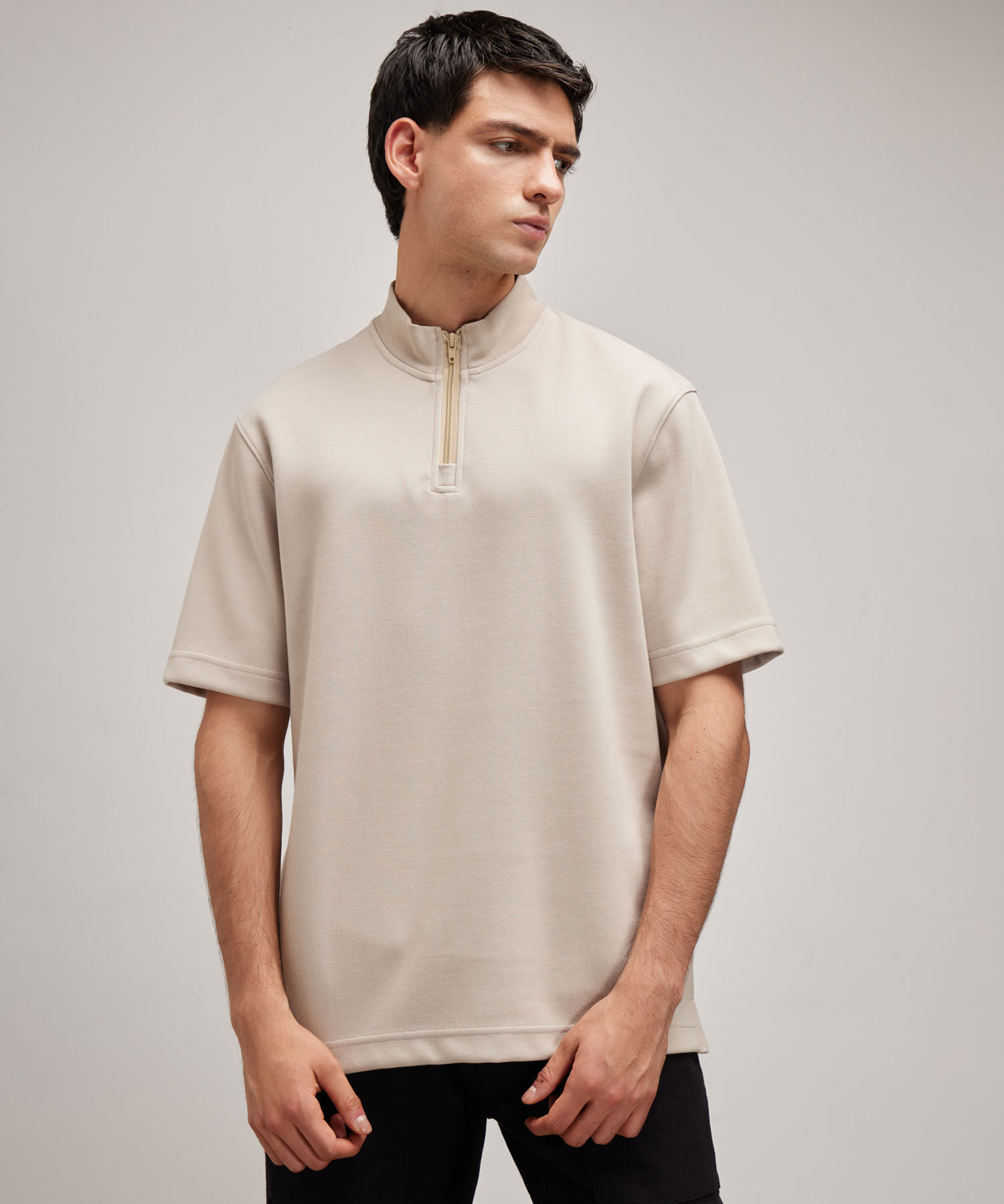 Polo Cuello Alto, Beige, hi-res