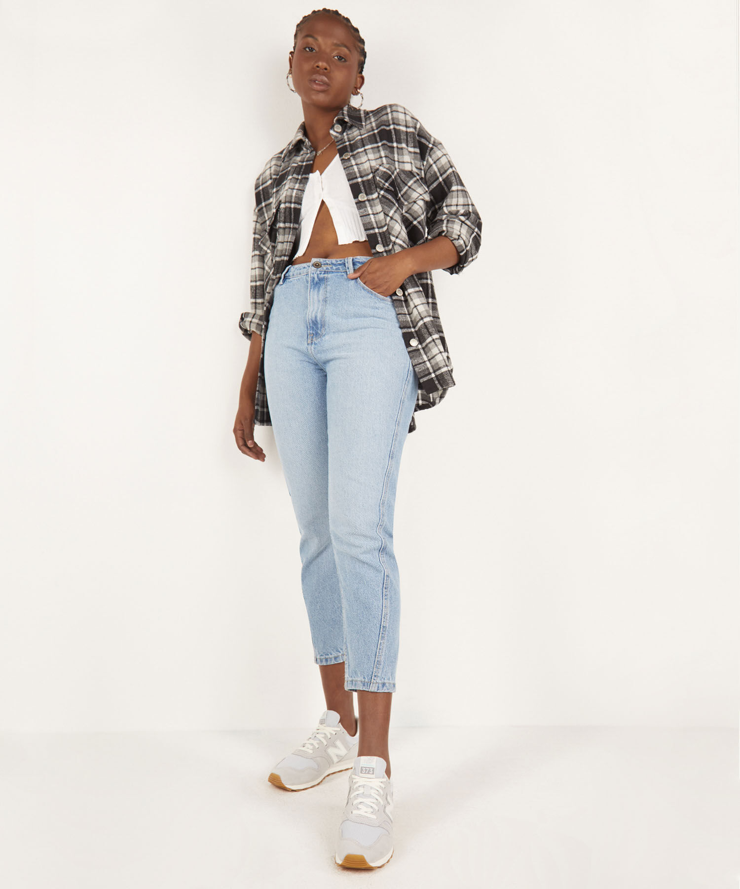 Jean Mom Claro Costura Virada Compra Online SEVEN SEVEN