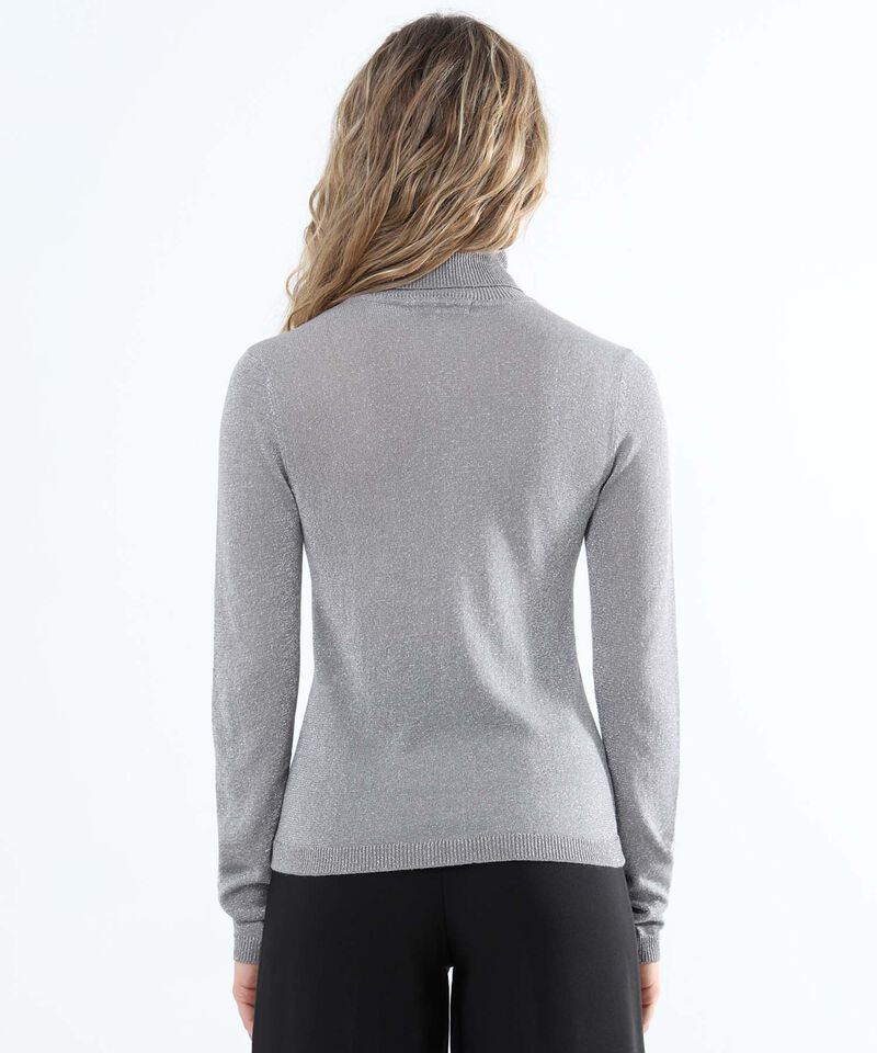 Camiseta Con Cuello Alto, Gris, hi-res