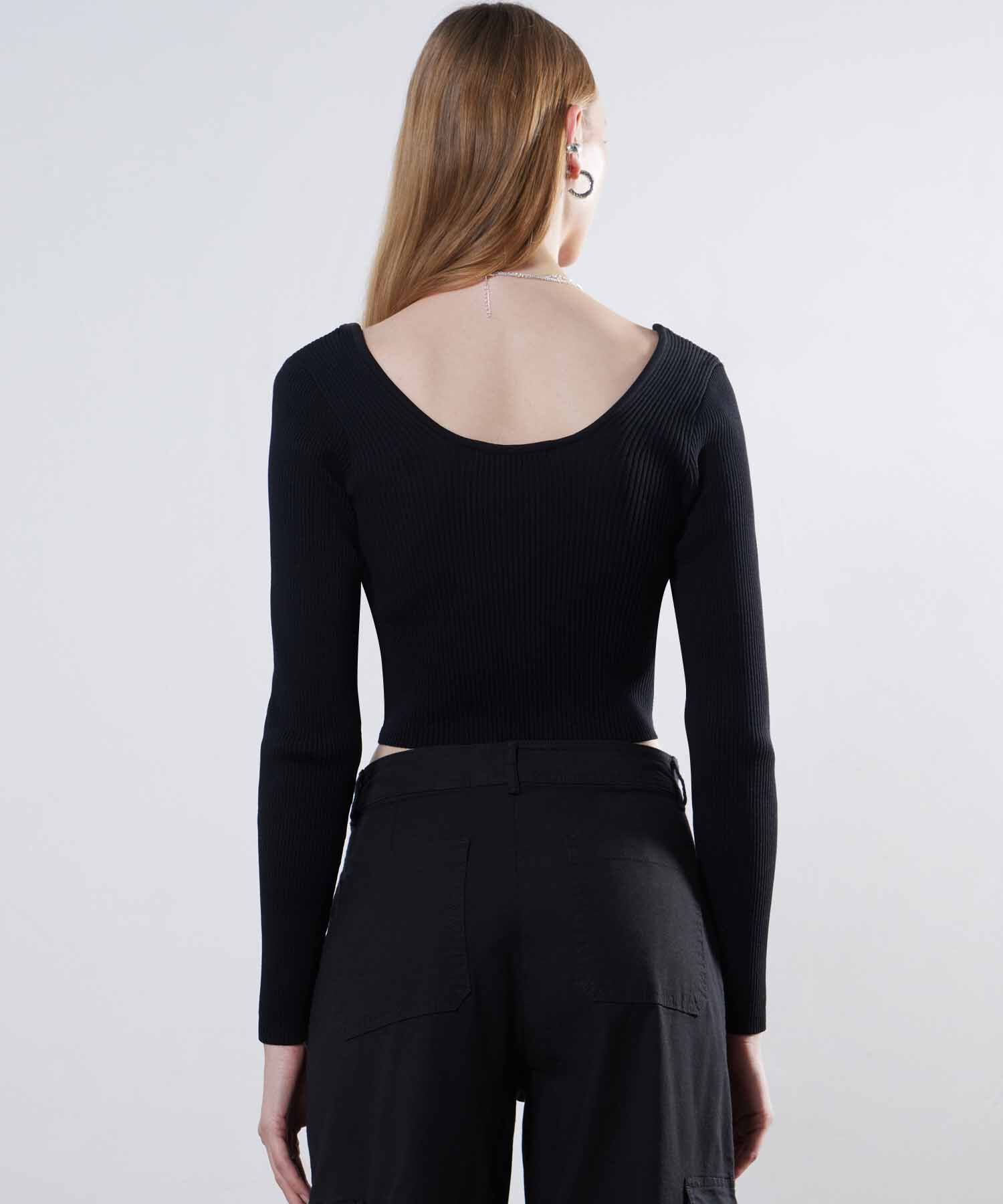 Camiseta Escotada Acanalada Compra Online SEVEN SEVEN