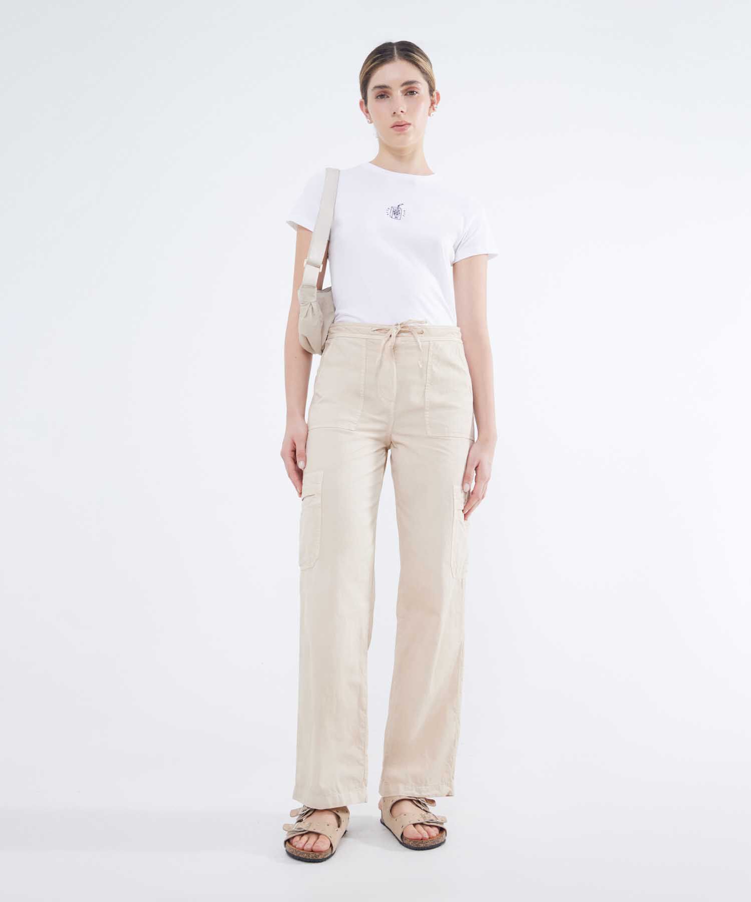 Pantal&oacute;n Cargo en Dril, Beige, hi-res
