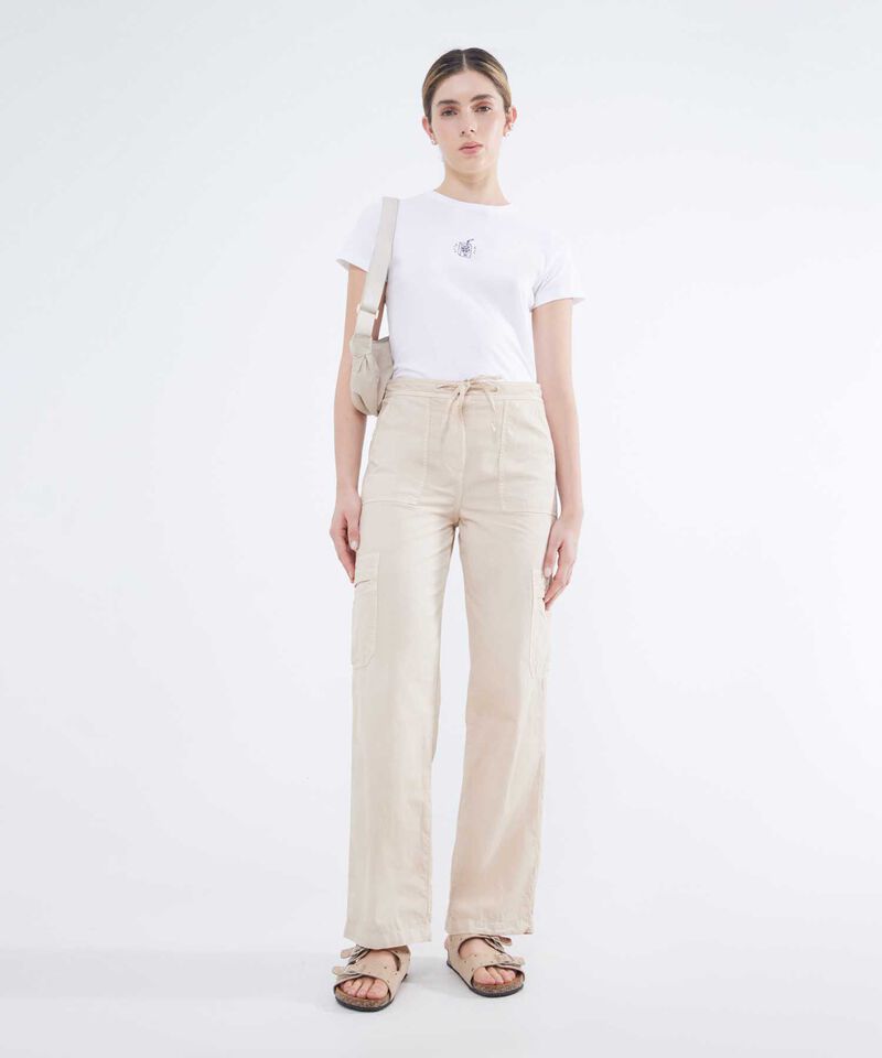 Pantal&oacute;n Cargo en Dril, Beige, hi-res
