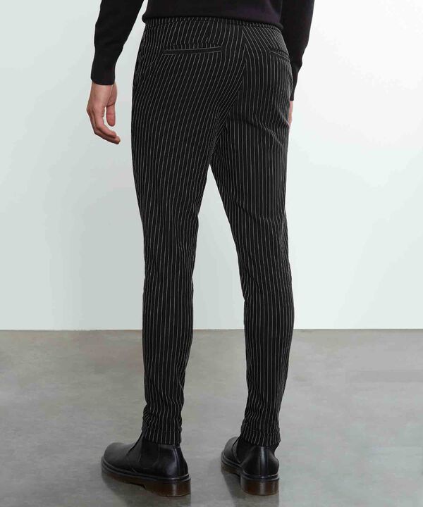 Jogger Casual A Rayas, Negro, hi-res