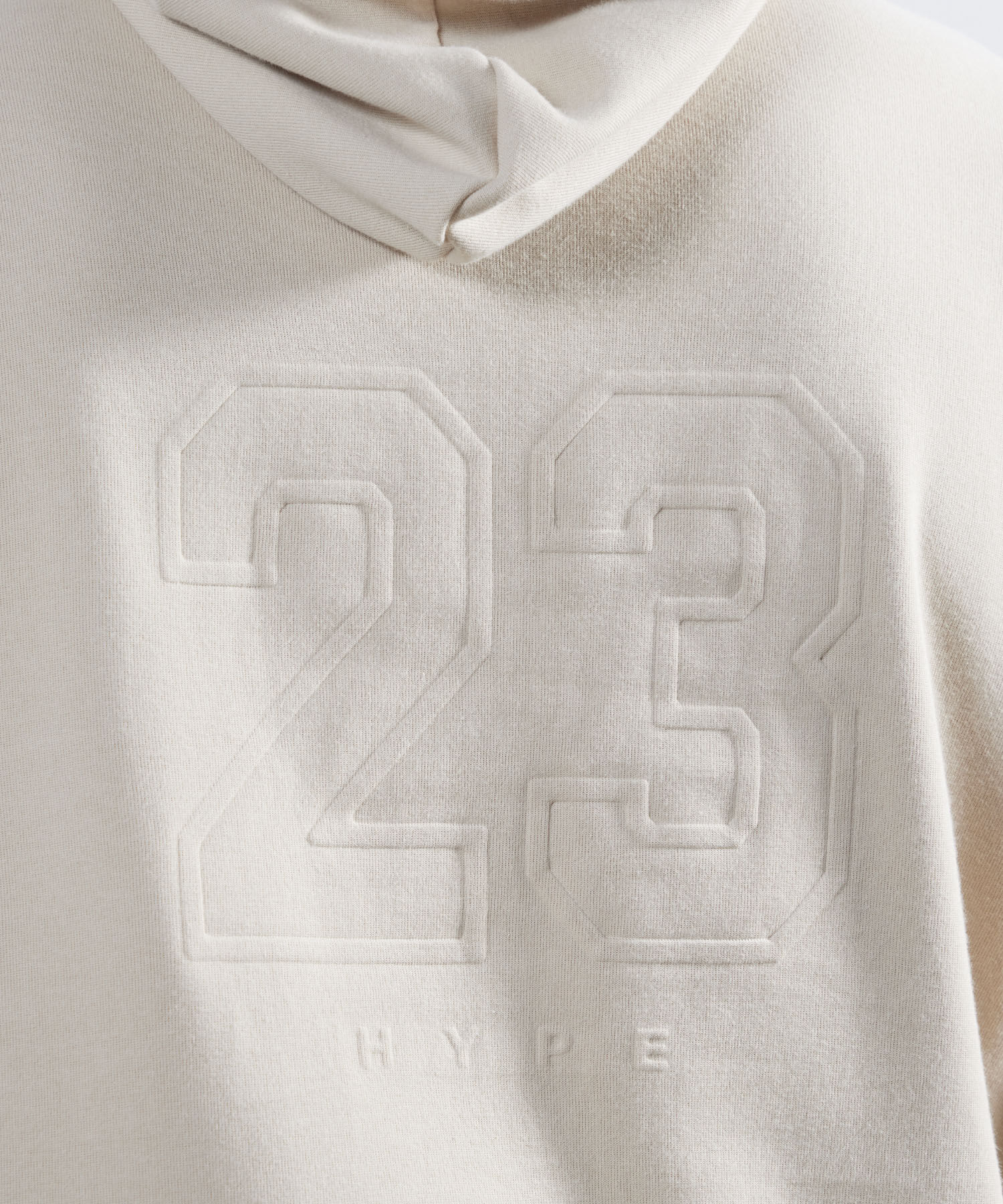 Hoodie Estampado en Relieve, Beige, hi-res