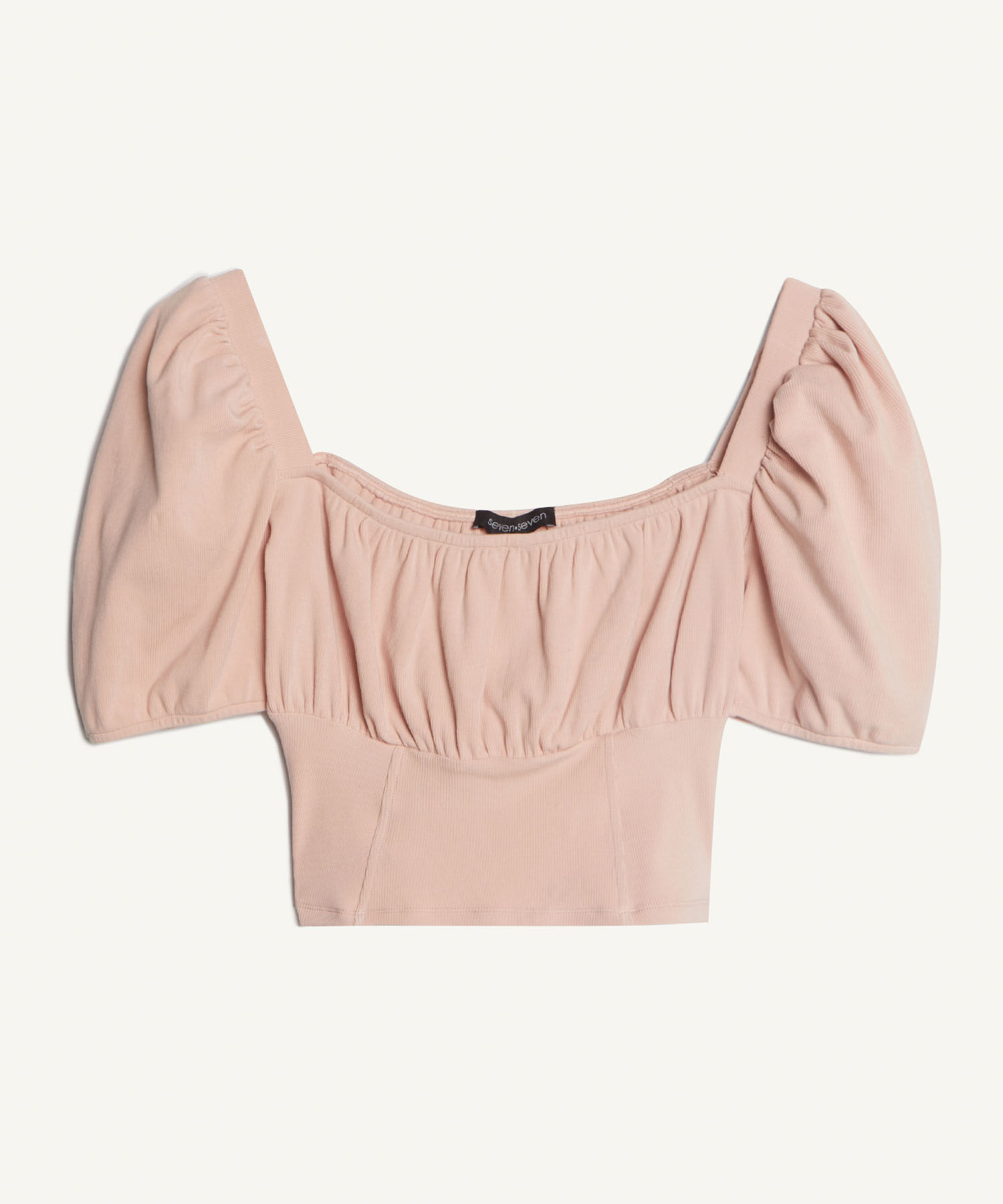 Camiseta Para Mujer Con Manga Abullonada, Rosa, hi-res
