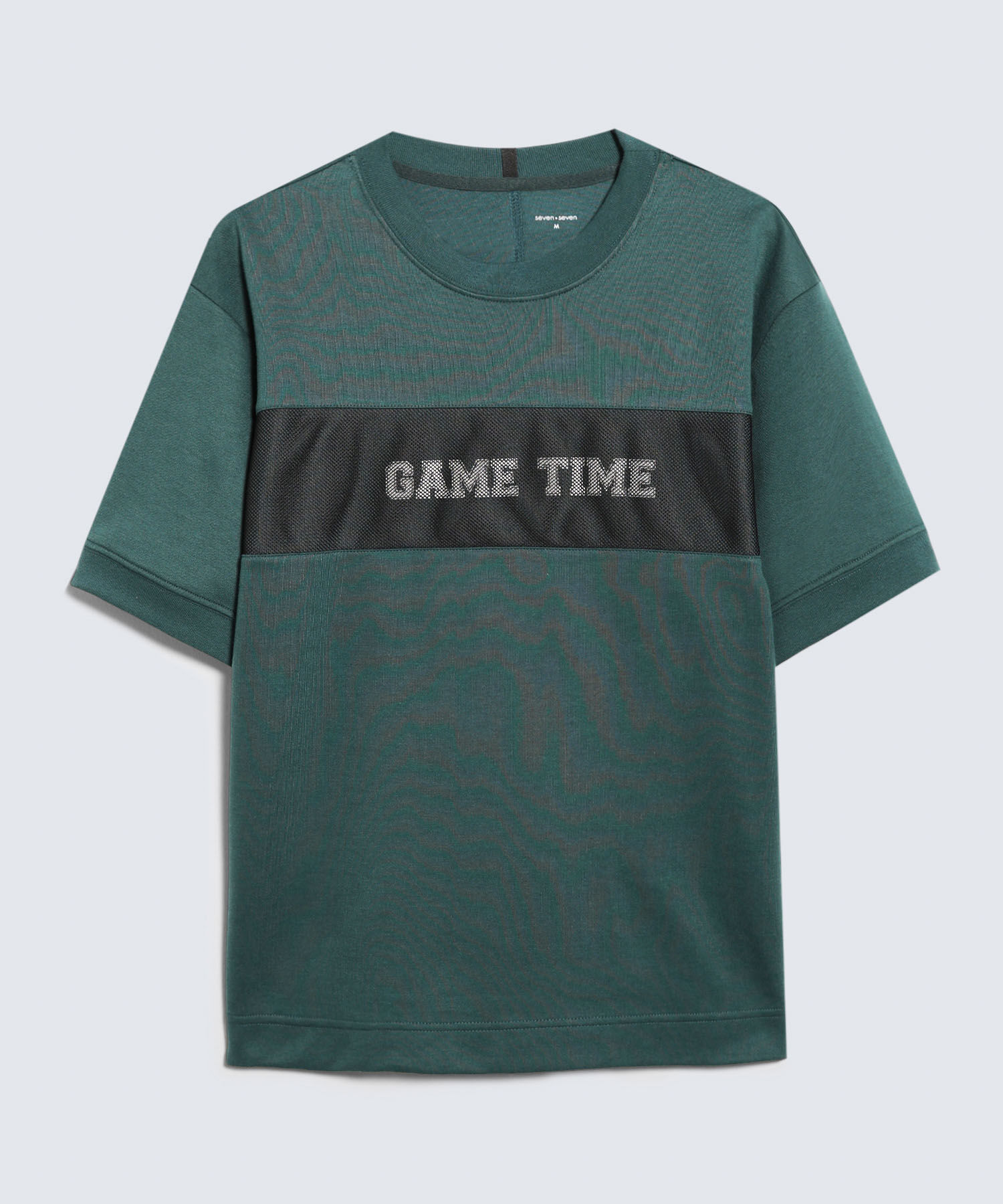 Camiseta Oversize Estampada, Verde, hi-res