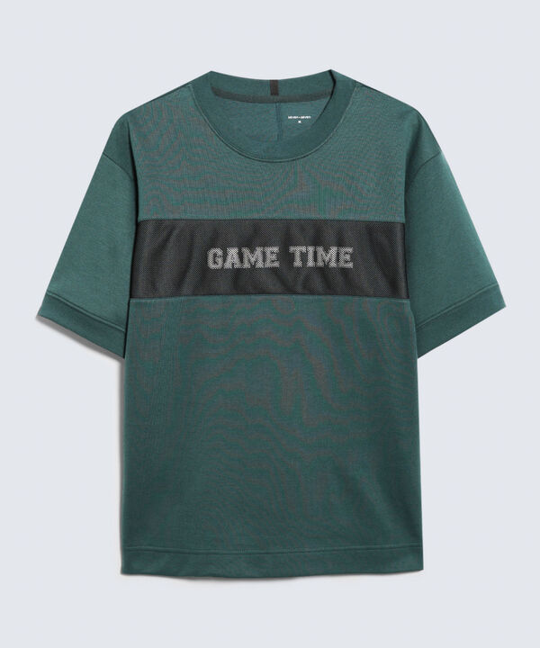 Camiseta Oversize Estampada, Verde, hi-res