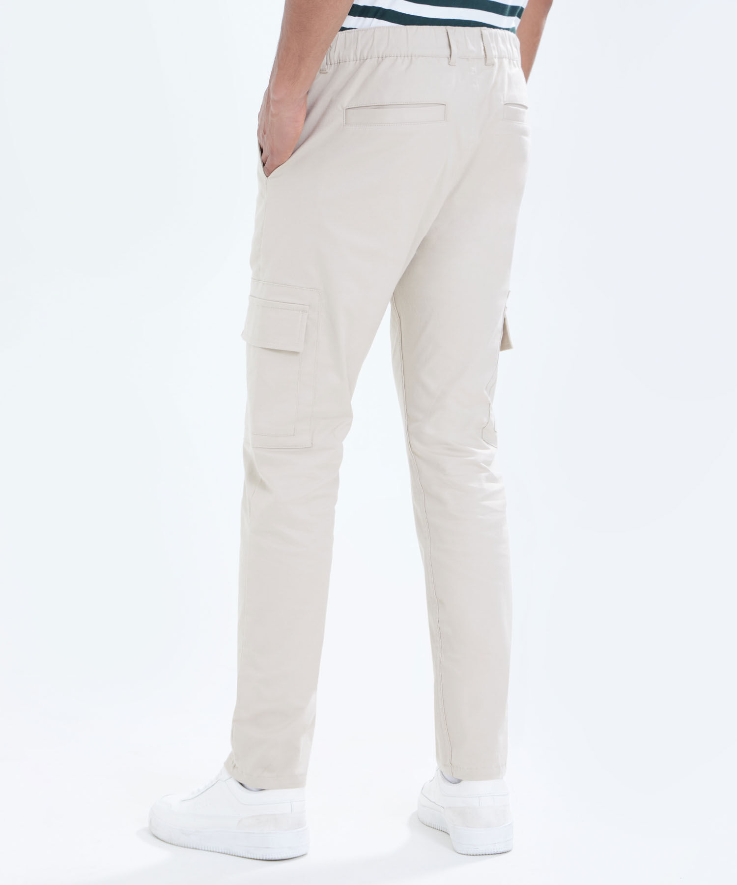 Pantal&oacute;n Tipo Chino Con Bolsillos, Beige, hi-res