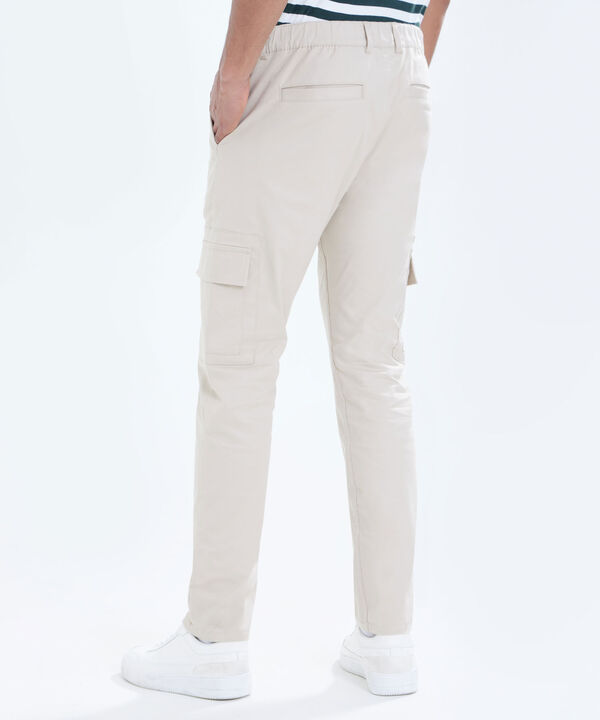 Pantal&oacute;n Tipo Chino Con Bolsillos, Beige, hi-res