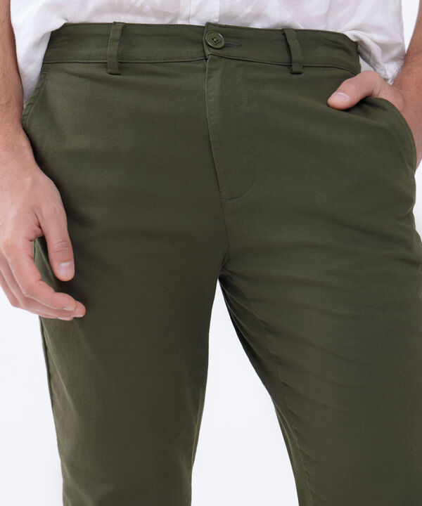 Pantal&oacute;n Tipo Chino con Bolsillos, Verde, hi-res