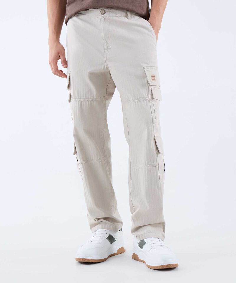 Pantal&oacute;n Multipocket, Beige, hi-res