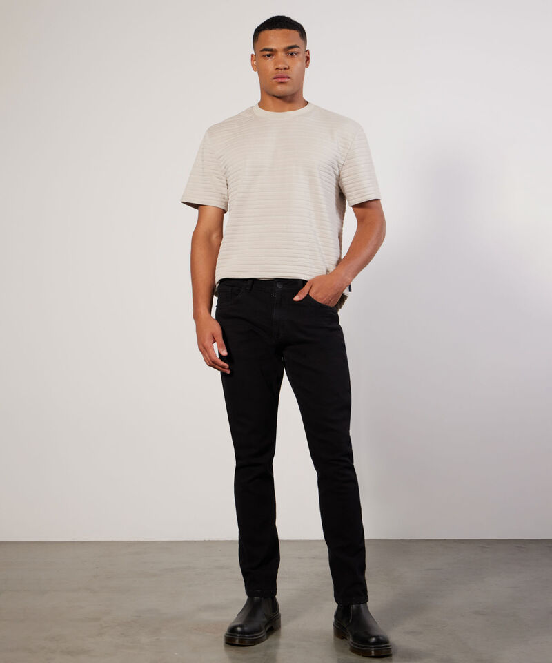 Zapato Blusa Jean Con Pantalon Negro Jean Slim Tono Negro|Compra