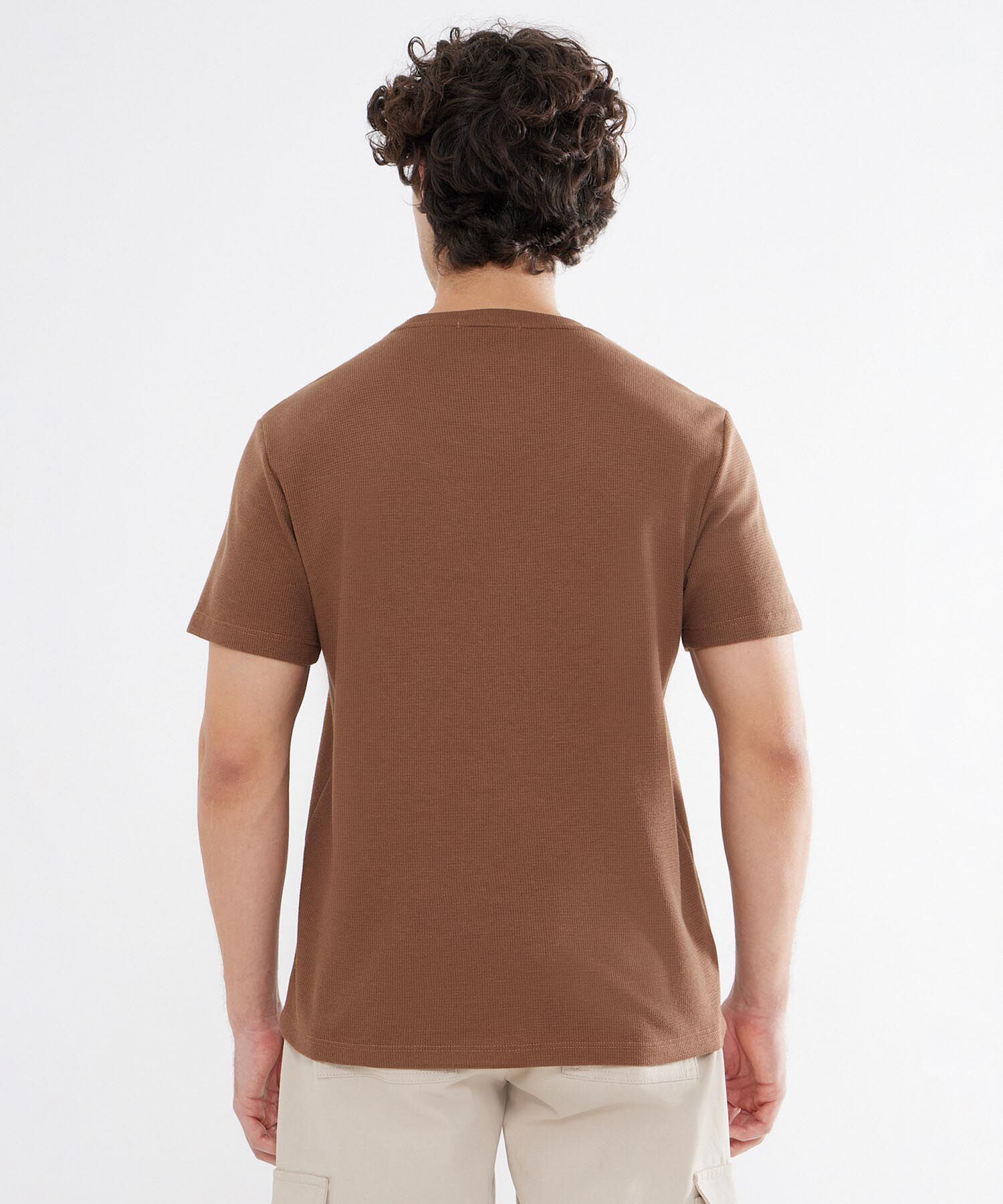 Camiseta con Bordado, Cafe, hi-res