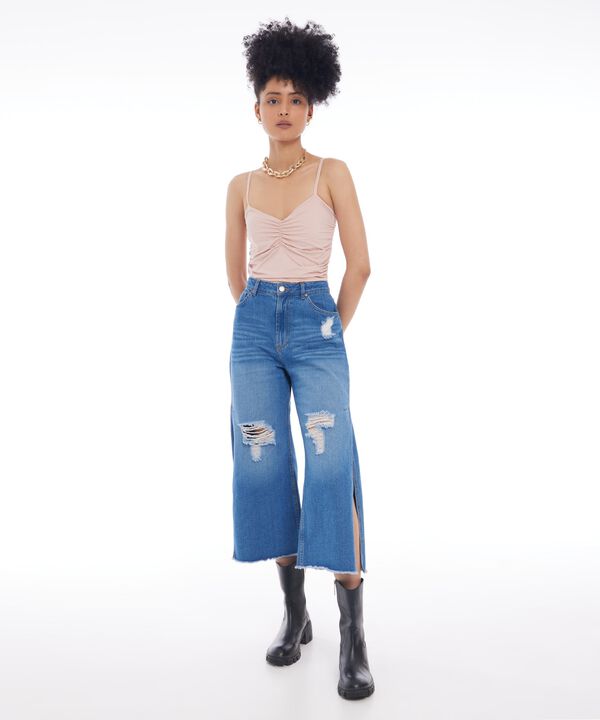 Camiseta Para Mujer Tipo Body De Tiras Drapeado, Rosa, hi-res