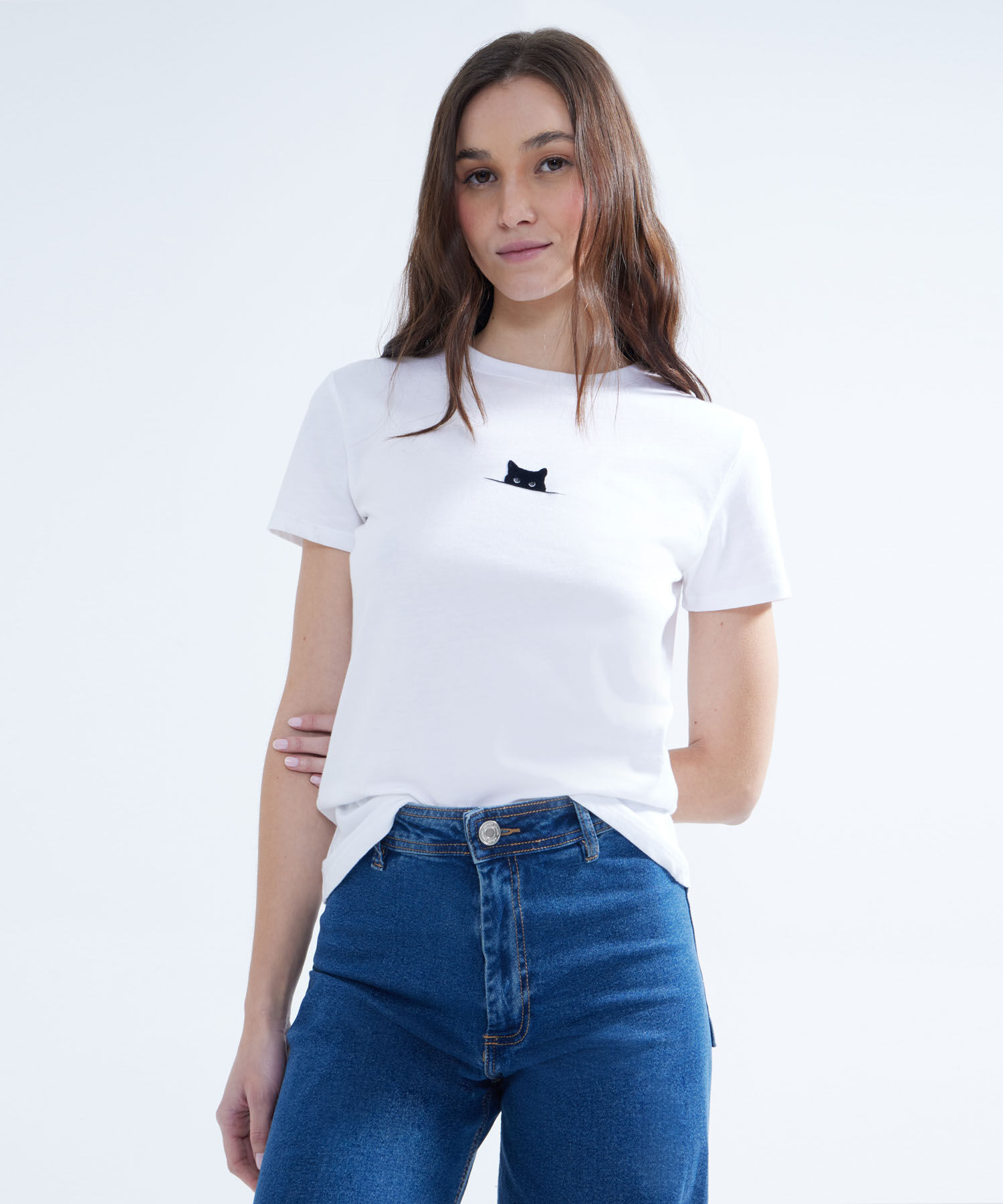 Camiseta Estampado de Gato Compra Online SEVEN SEVEN