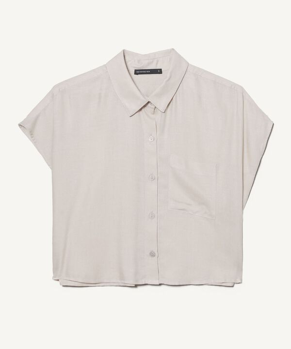 Blusa Camisera Crop Top, Beige, hi-res