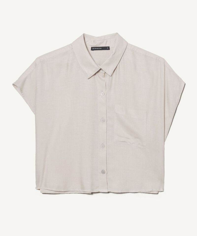 Blusa Camisera Crop Top, Beige, hi-res