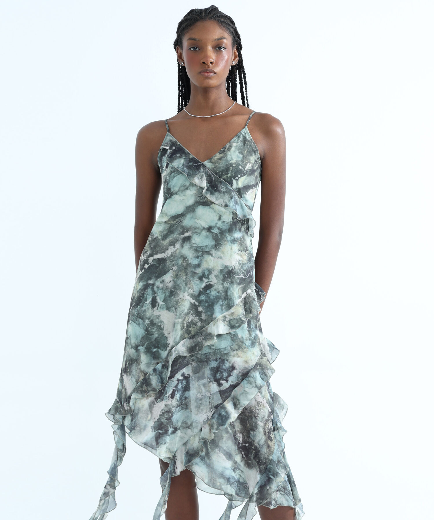 Vestido Estampado con Boleros Compra Online SEVEN SEVEN
