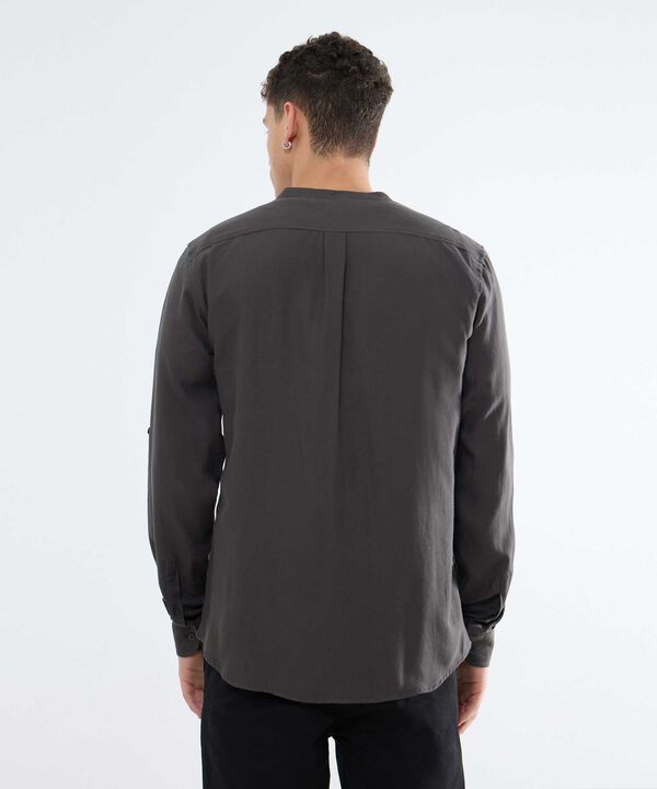 Camisa Cuello Mao, VerdeOscuro, hi-res
