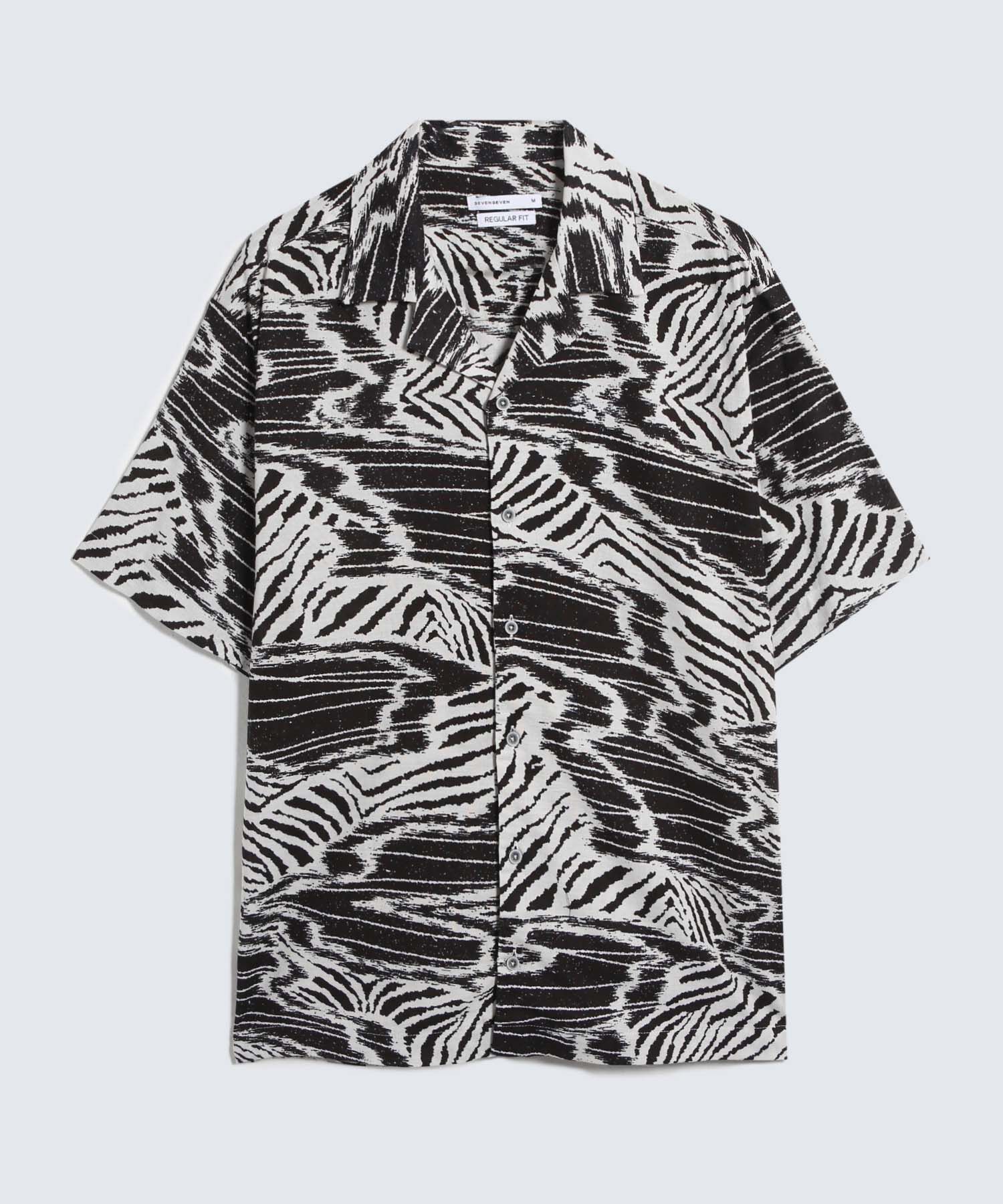 Camisa Resort Estampada, NegroCarbon, hi-res