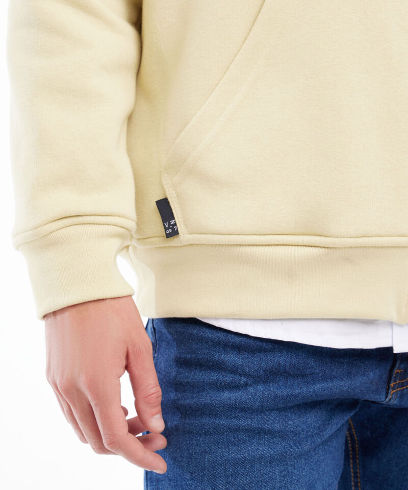 Buzo Hoodie Oversized Con Cremallera, Amarillo, hi-res