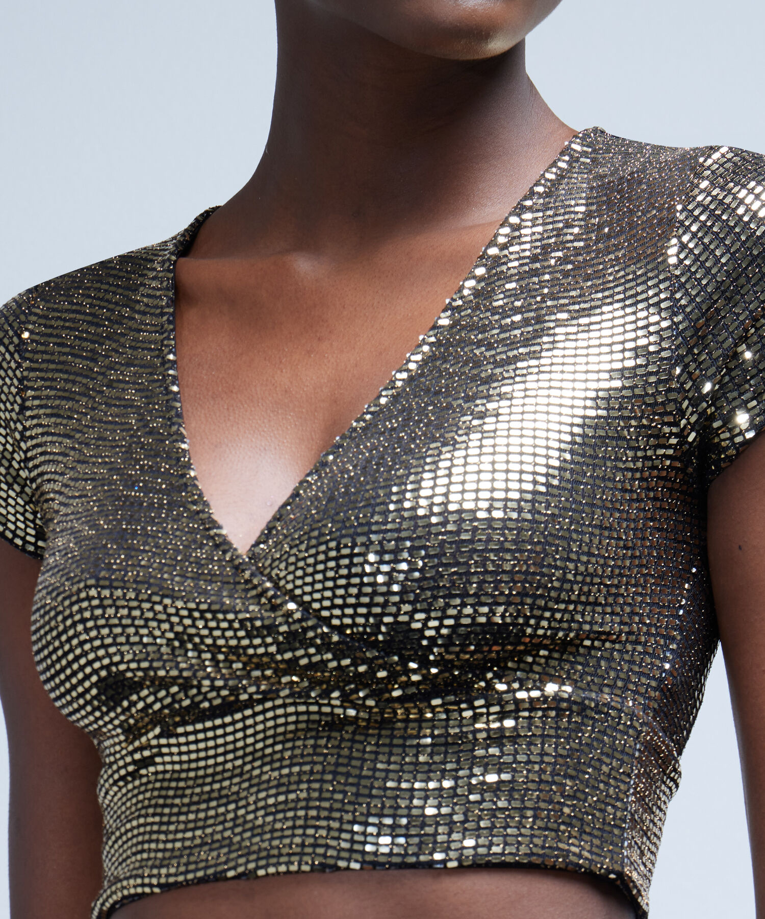 Camisetas brillantes mujer store