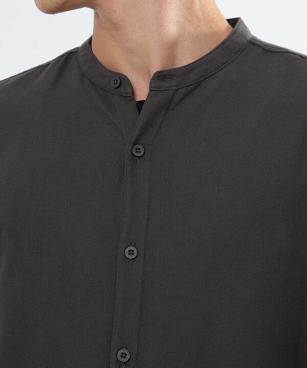 Camisa Cuello Mao, VerdeOscuro, hi-res