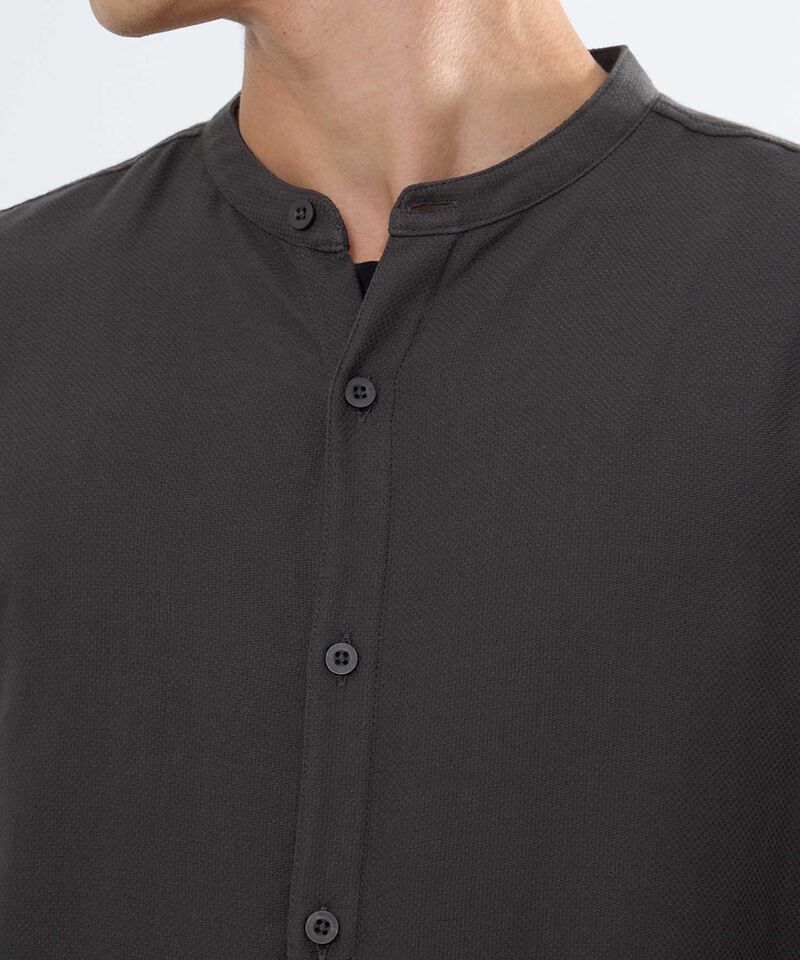 Camisa Cuello Mao, VerdeOscuro, hi-res